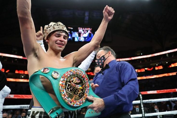 Ryan Garcia Winner of Boxing Fights with the Champion Belt